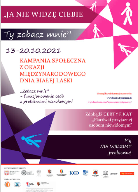 plakat akcji ,,Ja nie widzę Ciebie - Ty zobacz mnie