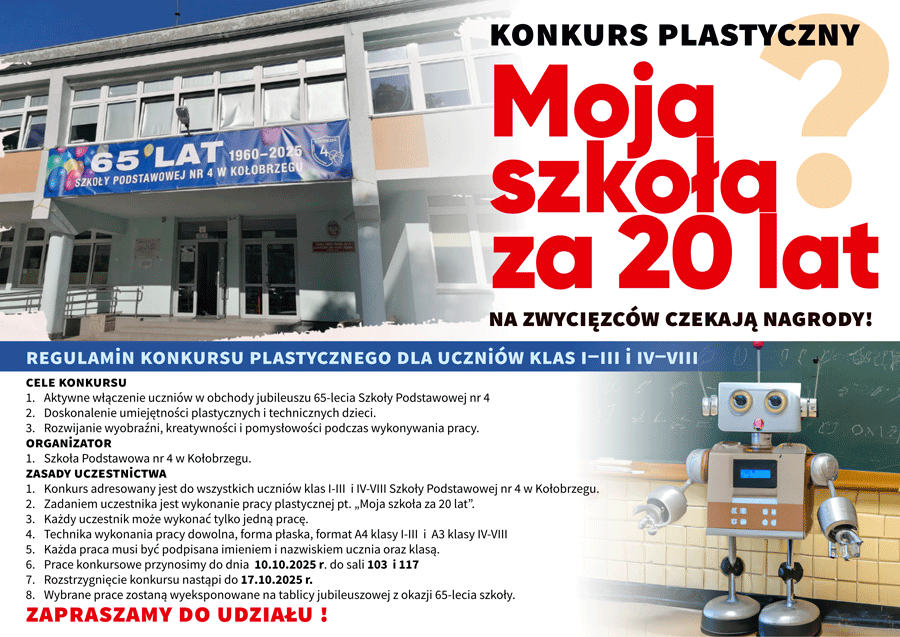 Plakat z regulaminem konkursu plastycznego pt. 